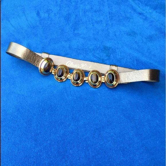 Alexis Kirk | Vintage | Gold-tone | Leather | Tigers Eye Belt main image 6